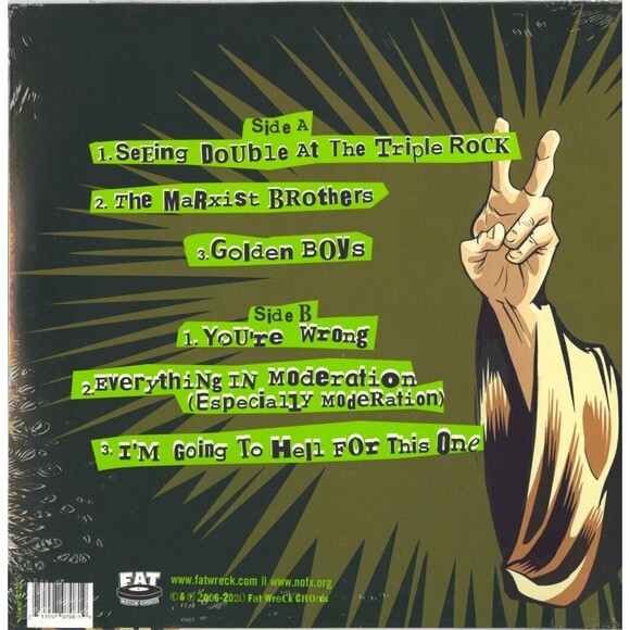 NOFX – Never Trust A Hippy – 10″, Black Vinyl, EP, Fat Wreck Chords, 2021 - Picture 2 of 2